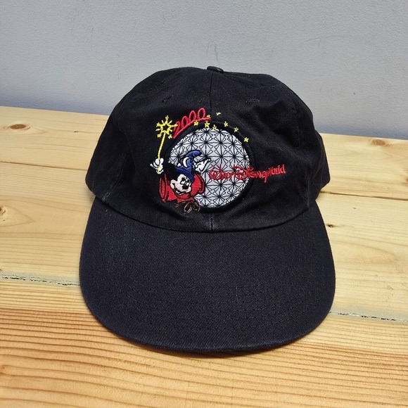 Vintage Disney World Hat Cap Adult Mickey Mouse Fantasia Epcot‎ Center Y2K USA - Picture 1 of 8